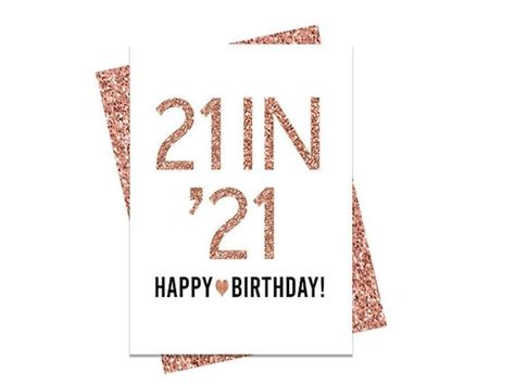 Prints Home Décor 21st Birthday Printables Greeting Card Printables