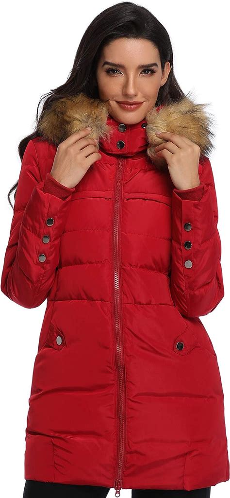 epsion women s hooded thickened long down jacket winter down parka puffer jacket