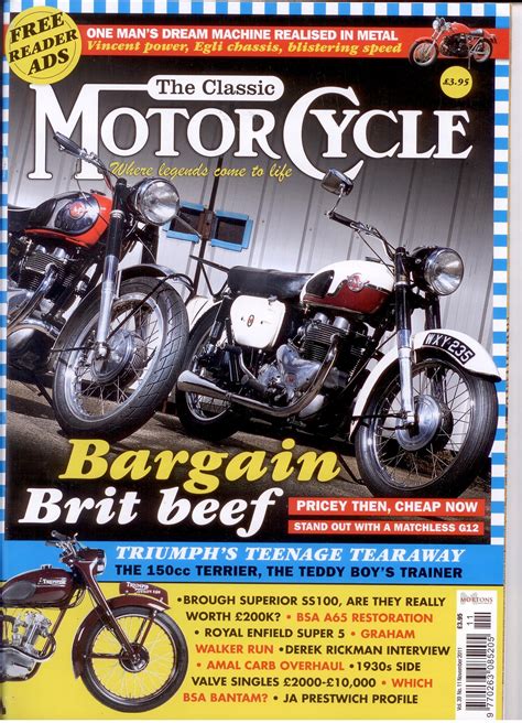 The Classic Motorcycle 38 11 November 2011 Motorsport Publications Llc Motorsport
