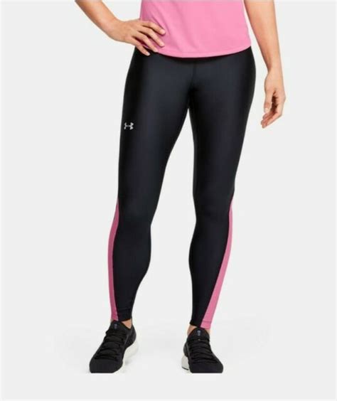 under armour ua heatgear black pink mileage full length legging medium m md for sale online ebay
