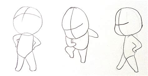 Sketsa Pose Anime Chibi Drawings In Pencil Imagesee