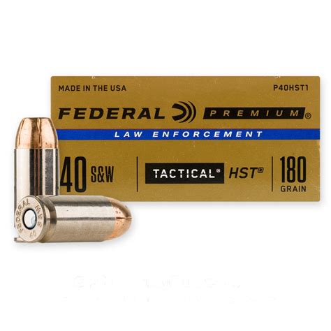 40 Sandw 180 Gr Hst Jhp Federal Premium Law Enforcement 50 Rounds Ammo