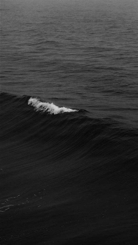Download Calm Sea Waves Iphone Dark Wallpaper