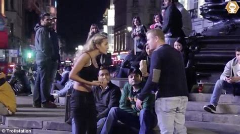 Video Of A Social Experiment Where A Man Hurls Abuse At Woman Before Being Bottled Daily Mail