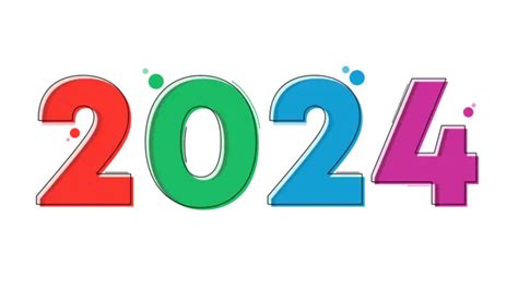 2024 Colorido Año Nuevo Png Dibujos 2024 Feliz Año Nuevo Año Nuevo