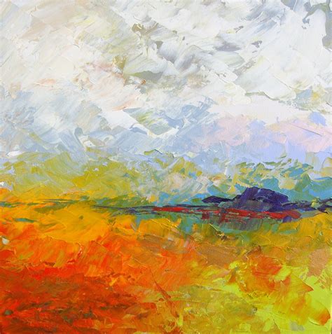 Abstract Landscape Acrylic Painting On Canvas Size 40cm X Etsy
