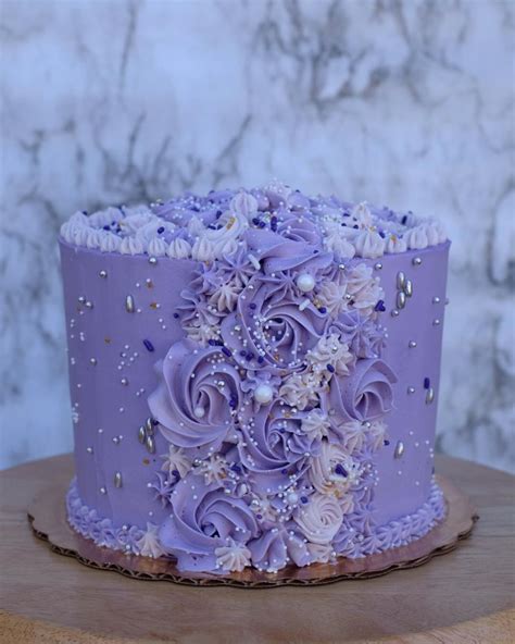 Pretty Purple Sparkle Cake La Fontaine Bleue