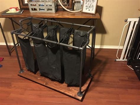 Diy Laundry Sorter Build Your Own Laundry Sorter With Hanging Rod