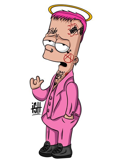 Peep X Bart Simpson By Artbyish On Instagram Rlilpeep