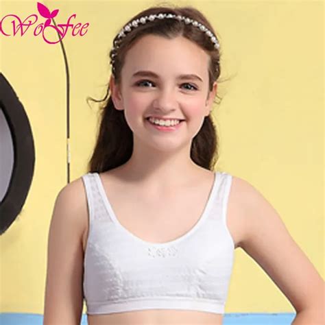 Kaqi Thin Wireless Young Girl Bra 100 Cotton Underwear Small Vest