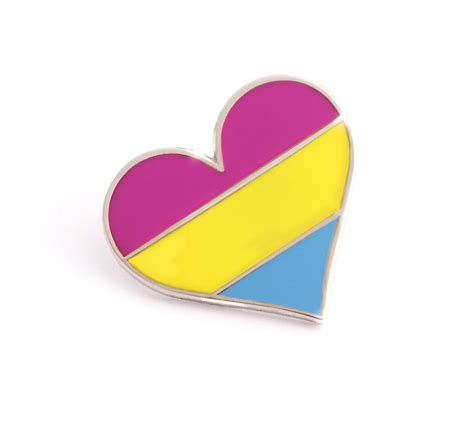 Prideoutlet Lapel Pins Pansexual Pride Heart Lapel Pin
