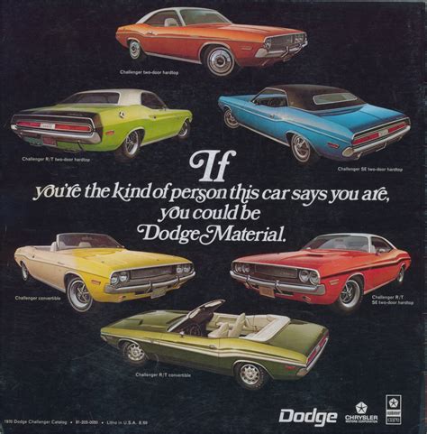 1970 Dodge Challenger Brochure