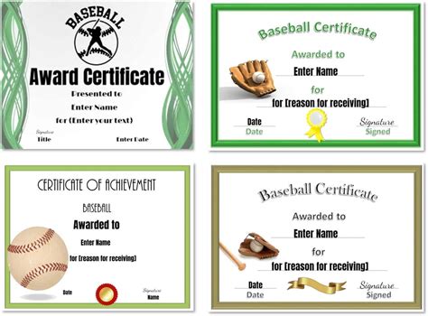 Free Editable Baseball Certificates Customize Online And Print At Home