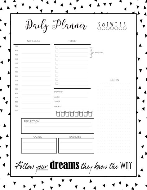 Customizable Free Printable Daily Planner Template Free Printable Templates