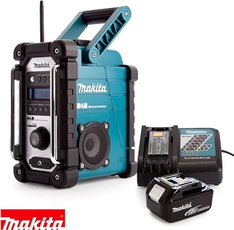 Makita Dmr104 Blue Dabfm Site Radio With 1 X 50ah Battery And Charger