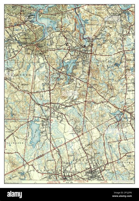 Weymouth Massachusetts Map 1941 131680 United States Of America By