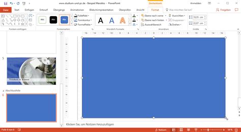 Gehen sie den installationsablauf durch. Hintergrundbilder in Folien bei PowerPoint