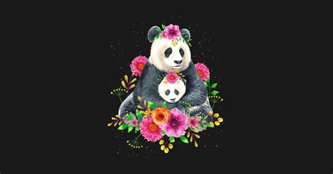 Panda Baby Flowers Panda Sticker Teepublic