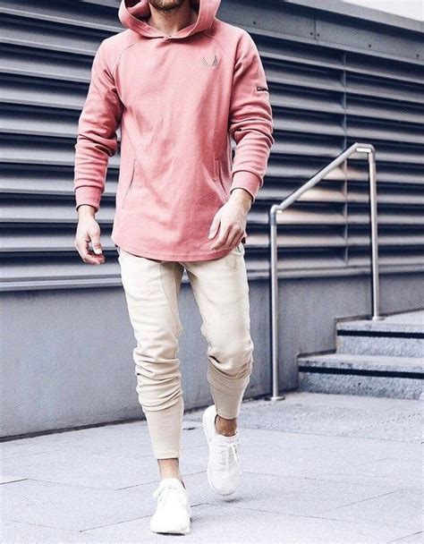 7 Startling Pink Outfits For Men Hoodie Outfit Men Mens Outfits