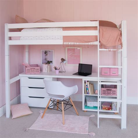 Pink Bunk Bed With Desk The Shoot