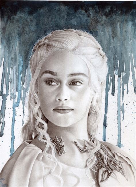 Daenerys Targaryen Drawing Fine Art Print Game Of Thrones Etsy
