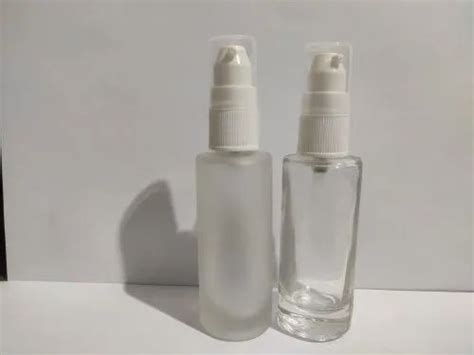 Glass Clear Frosted 30 Ml Cylindrical Essential Oil Bottle