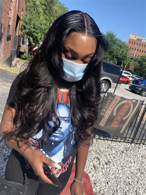 Middle Part Closure Sew In Style Hair Styles Hair