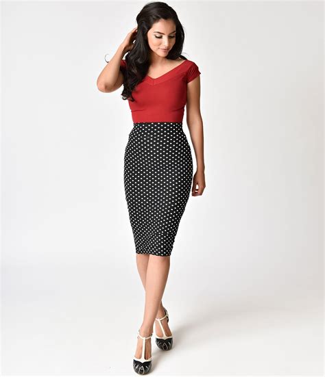 Retro Skirts Vintage Pencil Indie And Plus Sizes