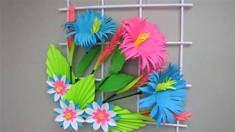 All these craft ideas would be a nice addition to your home. DIY. Simple Home Decor. Wall Decoration. Hanging Flower ...