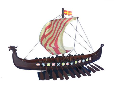 Wholesale Wooden Viking Drakkar Model Boat 24in Model Ships