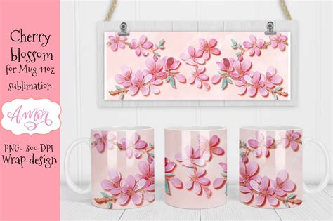 Bundle Floral 11oz Mug Sublimation Design Mug Wraps Png Etsy