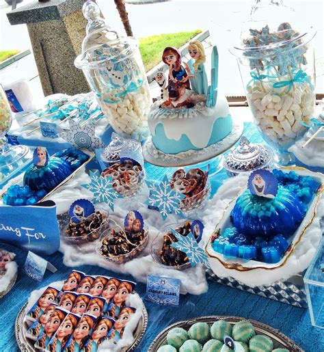 Frozen Theme Party Dessert Table And Candy Bar Pinterest Frozen