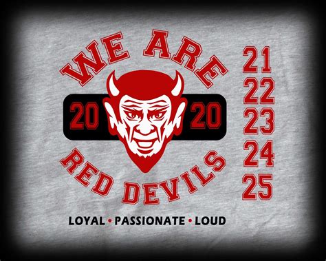 We Are Red Devils Svg Red Devils Svg Sports Svg School Etsy