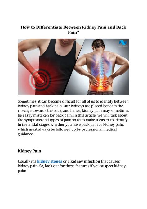 How To Differentiate Between Kidney Pain And Back Pain By Nu Hospitals