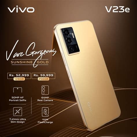 Vivo Presents Brand New Color Variant Of V23e Sunshine Gold