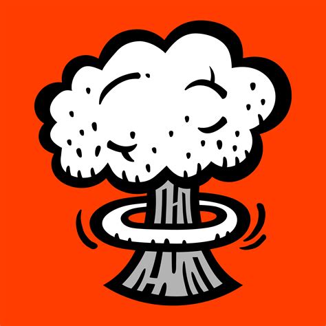 Mushroom Cloud Atomic Nuclear Bomb Explosion Fallout Vector Icon 551869