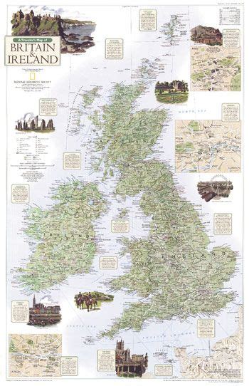 Buy Travelers Map Of Britain And Ireland Wall Map By National Geographic