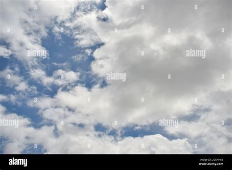 Blue Sky White Puffy Cumulus Clouds Cloud Skies Meteorology Weather