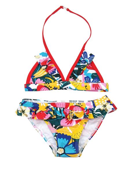 Boboli Girls Bikini In Floral Print Sizes 4 16 Springsummer 2019
