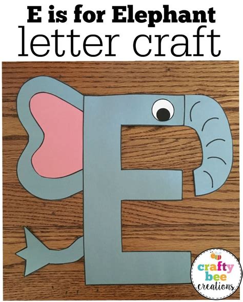 E For Elephant Craft Printable