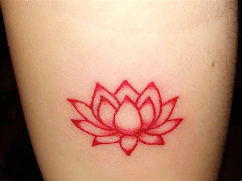 Red Lotus Small Lotus Tattoo Red Lotus Tattoo Simple Lotus Tattoo