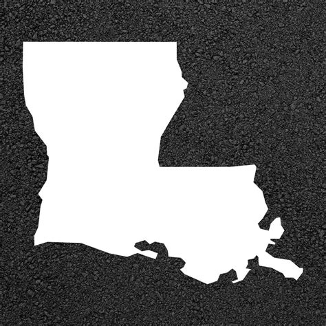 Louisiana State Map Stencil Stop