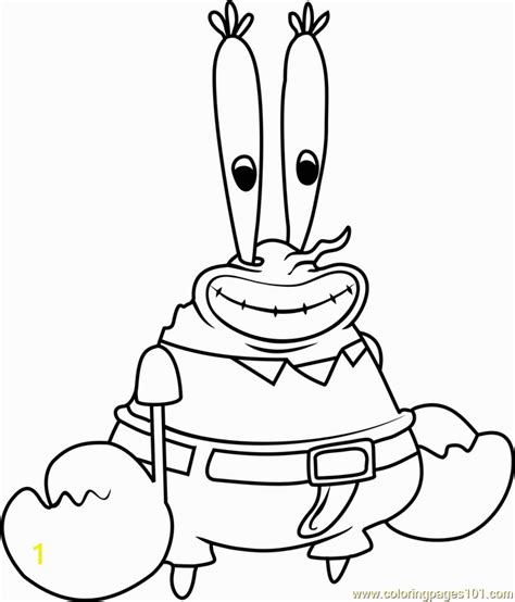 Mr Crabs Coloring Pages Divyajanan