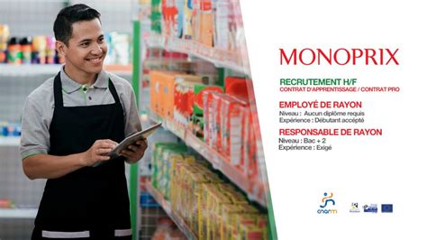 Recrutement Contrat PRO Et APPRENTISSAGE MAI 2018 MONOPRIX Et Le