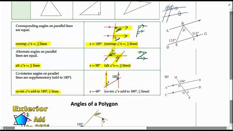 Geometry Angle Rule Parallel Lines Youtube