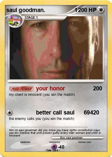Pokémon Saul Goodman 1 1 1 Your Honor My Pokemon Card