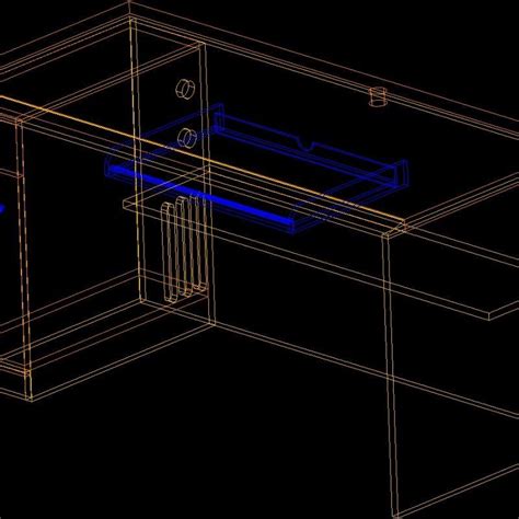 Computer Desk 3d Dwg Model For Autocad Designs Cad