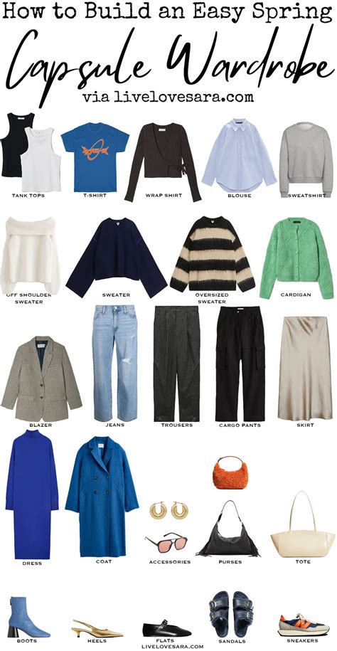 an easy spring capsule wardrobe with some spring outfit ideas livelovesara