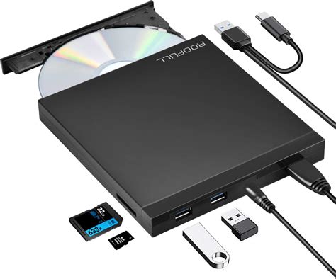 Buy Roofull External Cd Dvd Rw Drive With Sd Card Reader And Usb