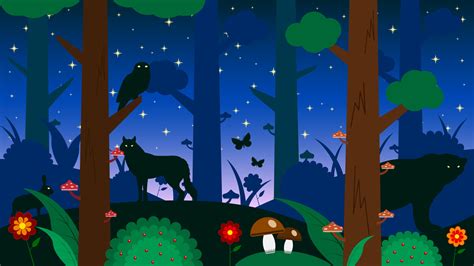 Animated Forest With Animals 